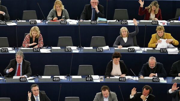 Пленарное заседание Европарламента в Страсбурге.