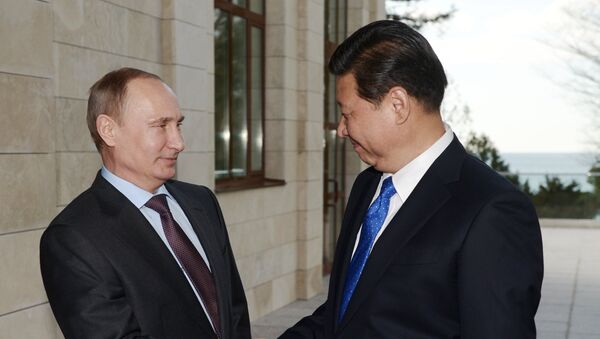 Президент России Владимир Путин и председатель КНР Си Цзиньпин. Фото с места события