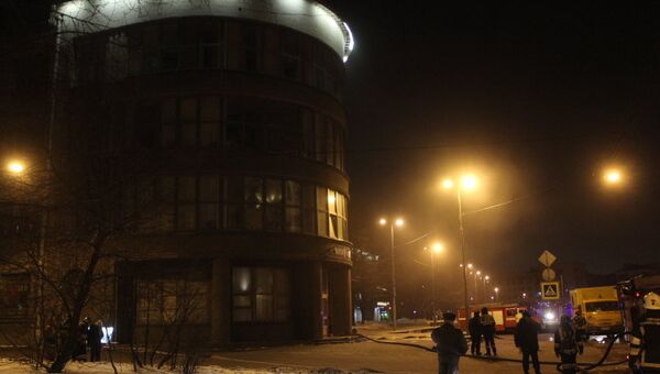 Пожар в здании почты в Петербурге