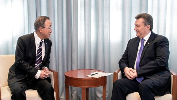 Встреча В.Януковича с Генсеком ООН Пан Ги Муном в Сочи