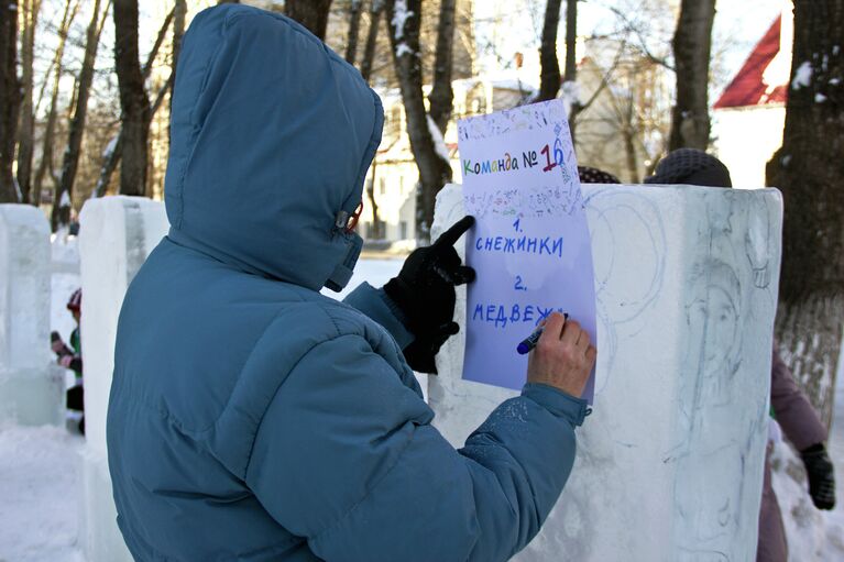 Конкурс ледяных скульптур Моя Олимпиада прошел в Томске