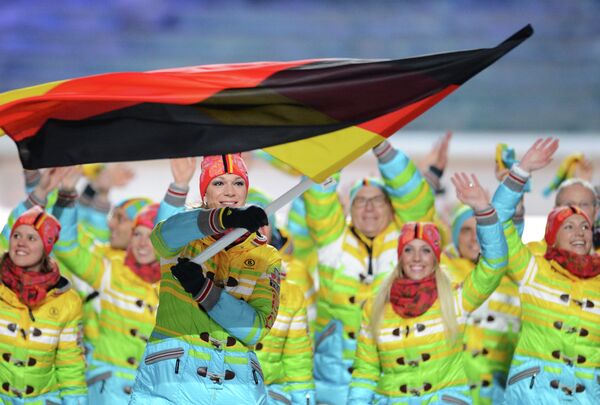 Сборную Германии возглавляла горнолыжница Мария Хефль-Риш,  двукратная чемпионка зимних Олимпийских Игр в Ванкувере.