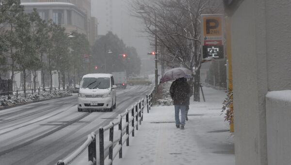 Cнег в Токио. Архивное фото