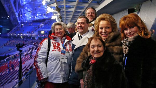 Д.Медведев на церемонии открытия ХХII зимних Олимпийских игр в Сочи