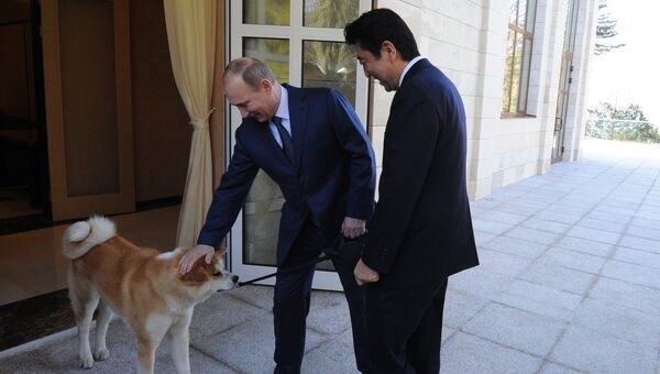 В.Путин встретился с С.Абэ