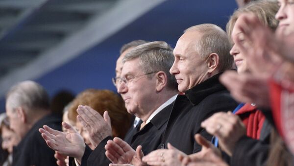 Владимир Путин на церемонии открытия ХХII зимних Олимпийских игр в Сочи. Фото с места события