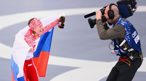 Ольга Граф (Россия), занявшая третье место на дистанции в забеге на 3000 метров