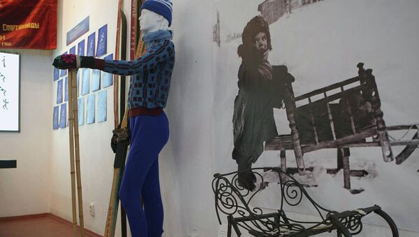 Выставка в музее Новосибирска в честь Олимпийских игр в Сочи. Событийное фото.