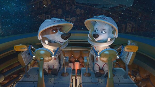 Кадр из мультфильма Белка и Стрелка: Лунные приключения. Архивное фото