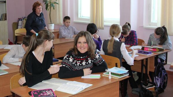 Урок в средней школе города Кедровый Томской области