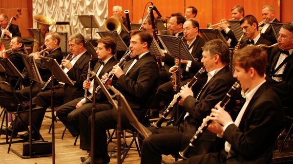 Концертный духовой оркестр Новосибирской государственной филармонии. Архивное фото