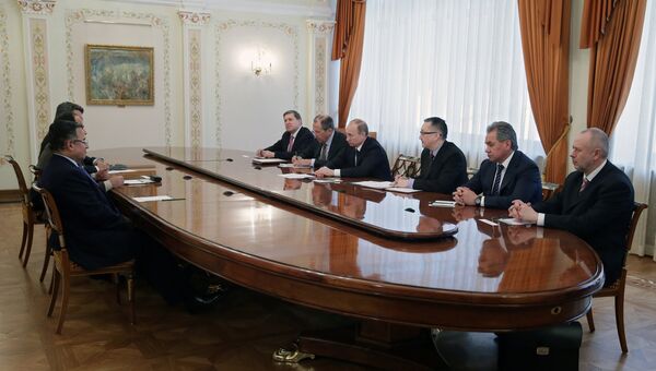 В.Путин провел встречу с Н.Фахми и А.Ф.ас-Сиси