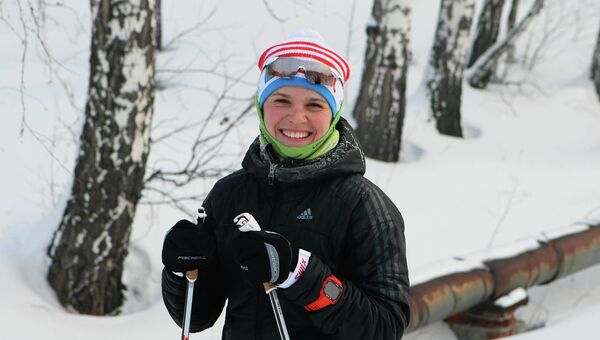 Новосибирская биатлонистка Елена Соболева. Архивное фото