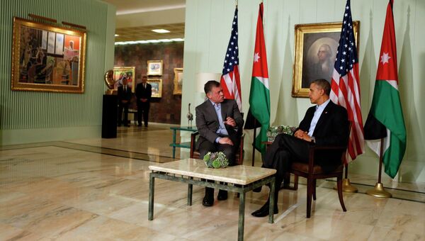 Президент США Барак Обама провел встречу с королем Иордании Абдаллой II. Фото с места события
