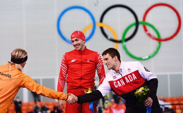 Кун Вервей (Нидерланды) - серебряная медаль, Збигнев Брудка (Польша) - золотая медаль, Денни Моррисон (Канада) - бронзовая медаль.