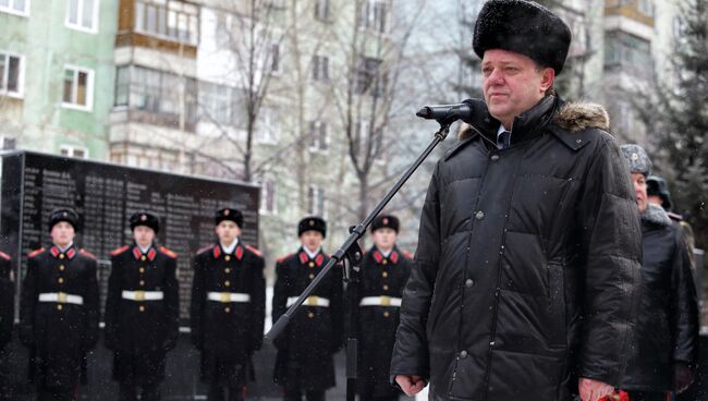 Иван Кляйн на митинге в память о погибших в афганской войне