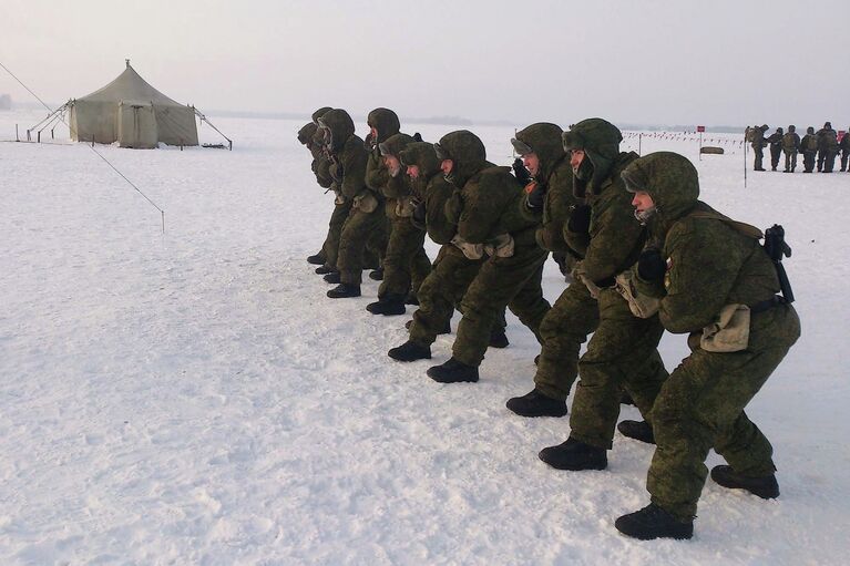 Момент учений новосибирского спецназа