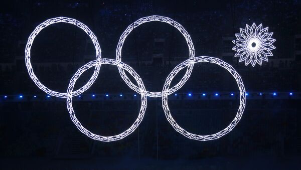 Во время церемонии открытия XXII зимних Олимпийских игр