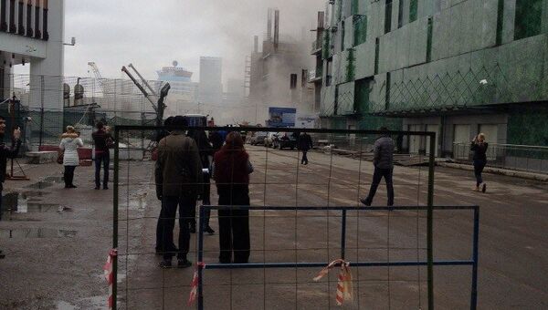 Пожар в торговом центре Афимолл на территории Московского международного делового центра /ММДЦ/ Москва-Сити