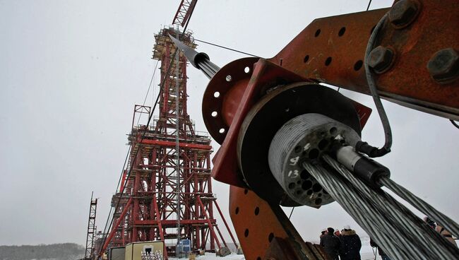 Строящийся Бургинский мост в Новосибирске, фото с места событий.