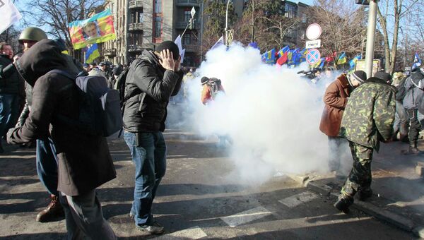 Столкновения у здания Верховной рады в центре Киева
