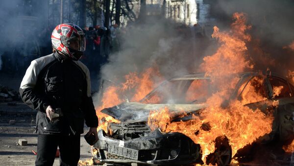 Беспорядки в Киеве, фото с места события