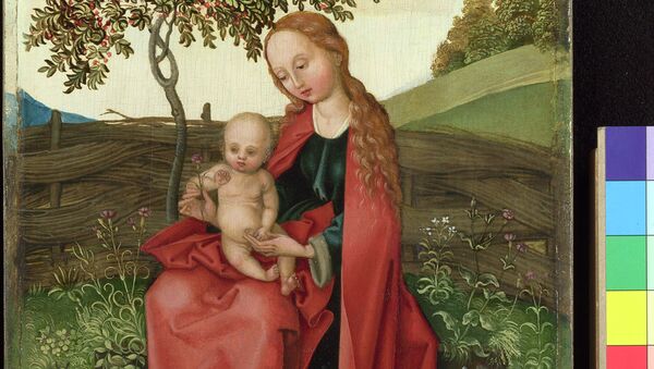 Мартин Шонгауэр. Мадонна с младенцем в саду. 1469-91
