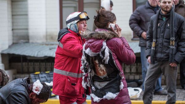 Пострадавшие в ходе беспорядков в Киеве