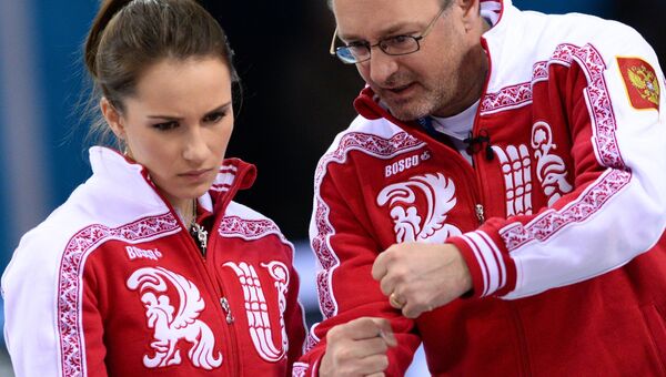 Анна Сидорова (Россия) и тренер Томас Липс (Россия)