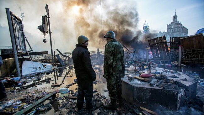 Сторонники оппозиции на площади Независимости в Киеве. Архивное фото