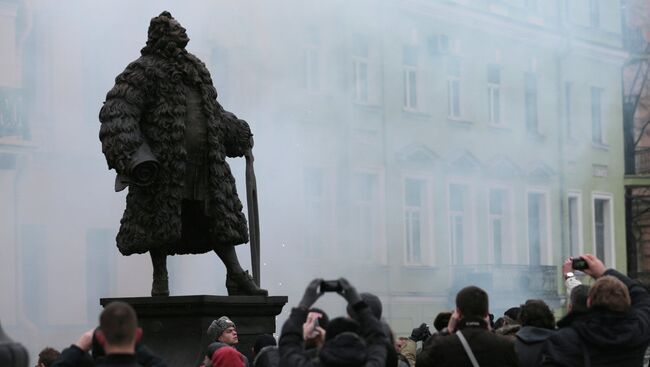 Открытие памятник Доменико Трезини в Петербурге