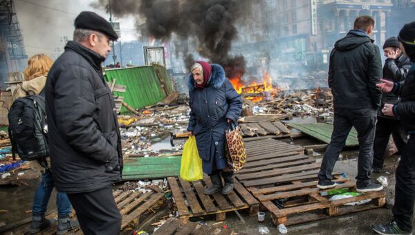Ситуация в Киеве 19 февраля 2014. Фото с места события