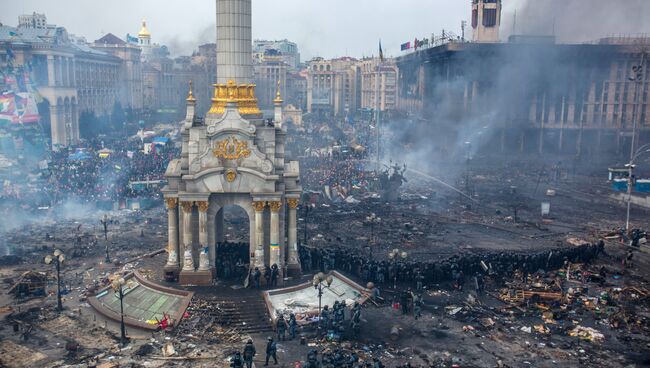 События на киевском Майдане в феврале 2014 года. Архивное фото