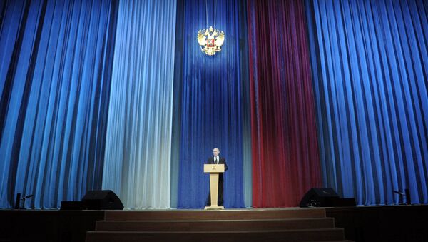 Владимир Путин посетил концерт, посвященный Дню защитника Отечества в Кремле. Фото с места событий