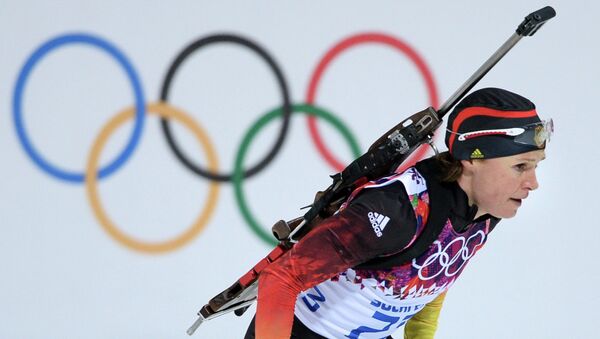 Эви Захенбахер-Штеле (Германия) на XXII зимних Олимпийских играх в Сочи