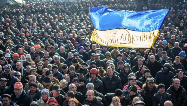 Митинг на Украине. Архивное фото