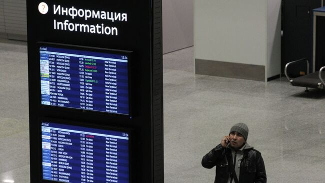 В терминале аэропорта Пулково в Петербурге. Архивное фото