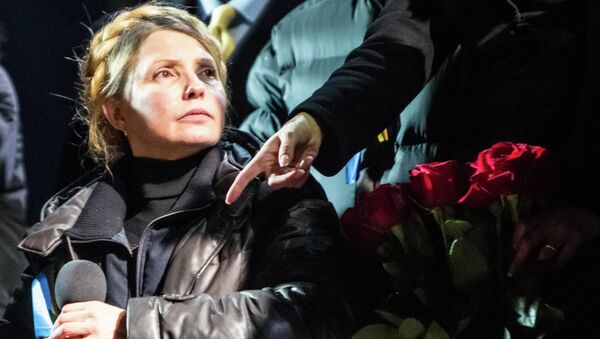 Юлия Тимошенко во время выступления на Майдане