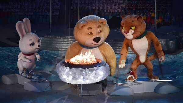 Церемония закрытия XXII зимних Олимпийских игр в Сочи.