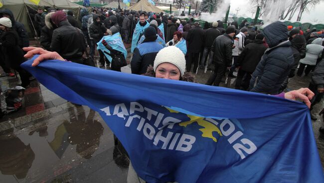 Участники митинга Партии регионов, архивное фото