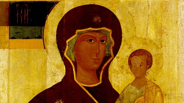 Икона Божией Матери Одигитрия Смоленская. 16-й век