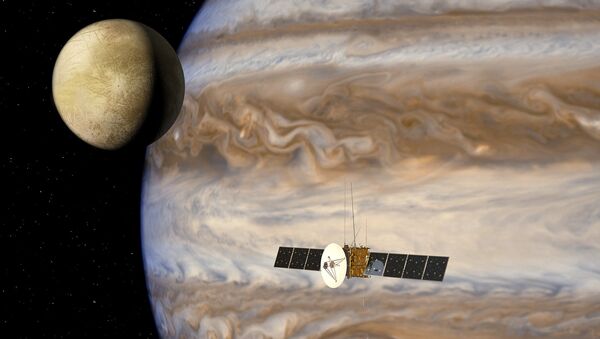 Аппарат JUICE у Юпитера. Архивное фото