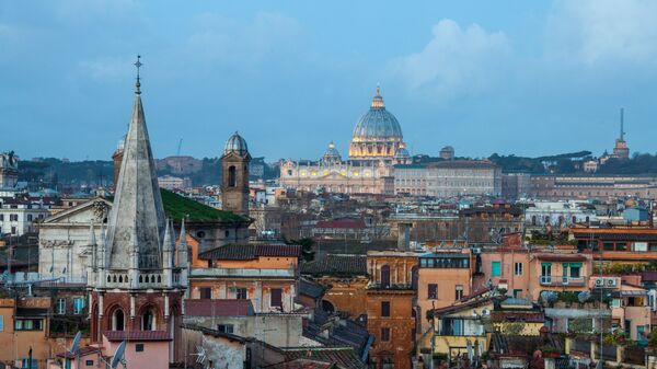 Город Рим. Вид. Архивное фото.