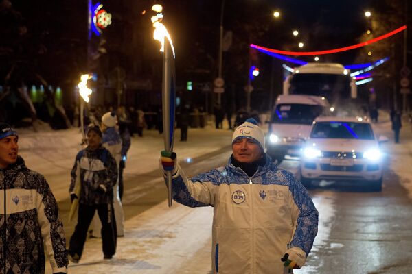Эстафета паралимпийского огня в Северске Томской области