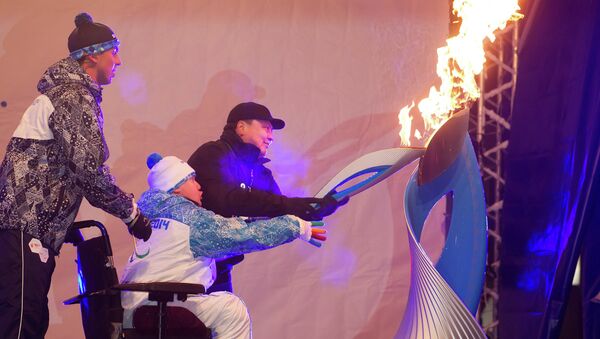 Эстафета паралимпийского огня в Северске Томской области, событийное фото