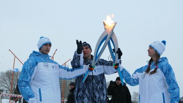 Эстафета Паралимпийского огня в Новосибирске
