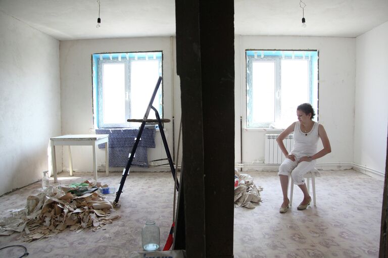 Анна Анисимова в новой квартире во время ремонта Анна Анисимова в новой квартире во время ремонта