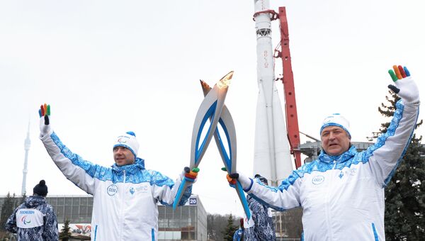 Эстафета Паралимпийского огня в Москве. Фото с места события