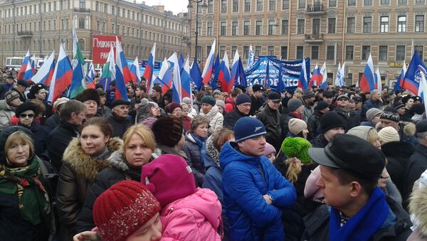 Митинг в Петербурге в поддержку жителей Крыма и Восточной Украины. Архивное фото