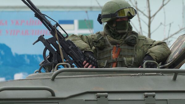 Военные в Севастополе 1 марта 2014 года